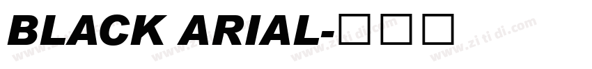 BLACK ARIAL字体转换